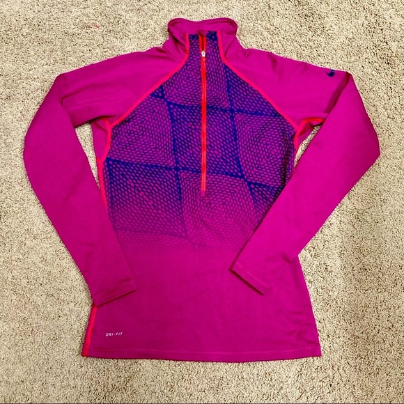 Nike Tops - Nike Pro Dri-Fit Half Zip Pullover Sweatshirt Size Medium